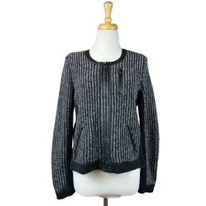 rag & bone Black and White Textured Jacket